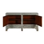Painted lacquered sideboard with distressed finish