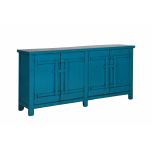 Blue lacquered sideboard with doors Indochine collection 