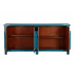 Blue lacquered sideboard with doors Indochine collection 