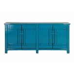 Blue lacquered sideboard with doors Indochine collection