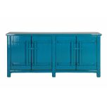 Blue lacquered sideboard with doors Indochine collection 