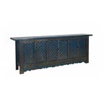 Chinese blue distressed sideboard with 6 doors