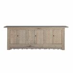 Chinese natural distressed sideboard with 6 doors