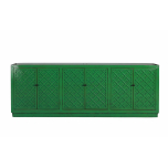 Green indochine sideboard with doors