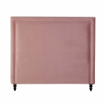 King size headboard in rose quilted fabric