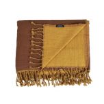 Two tone wool throw 