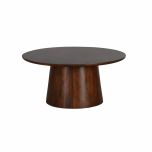 Round wooden coffee table