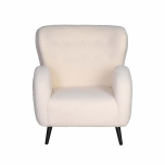 Ivory Bouclé occasional chair 