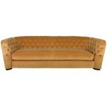 Block & Chisel gold velvet upholstered 3 seater sofa