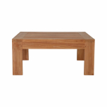 Block & Chisel square teak wood coffee table