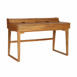 Block & Chisel teak wood writing desk