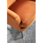 Orange velveteen seating