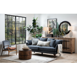 round mango wood coffee table