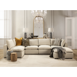 Block & Chisel cream upholstered corner sofa