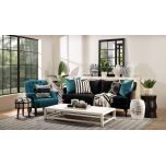 Windsor chair in jade velvet