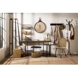 metal and wicker side table