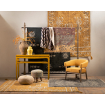 Yellow jute rug with tassels 