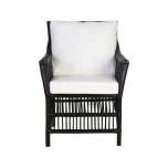 Block & Chisel croco rattan armchair with white cushion