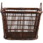 Block & Chisel black rattan basket with handles