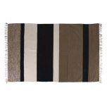 Brown stripe cotton rug