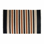 brown and rust stripe rug
