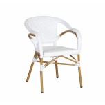 white pvc brioche armchair 