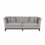 3 seater sofa with buttoned back in speckled grey fabric
