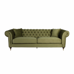 chesterfield sofa in green velvet