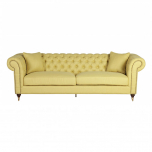 Chesterfield sofa in yellow