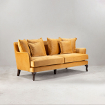 Monroe 3 seater sofa in orange velvet