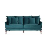 Block and chisel monroe sofa in jade velvet