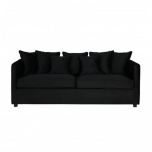 3 seater sofa in black velvet