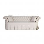Classic style sofa with pleated skirt