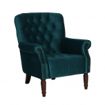 Windsor chair in jade velvet