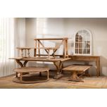 Elm wood dining table 