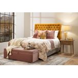 Deep buttoned headboard