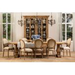 dining chair with oak frame and linen upholstery Château Collection 