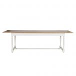 Block and chisel dining table antique white weathered oak