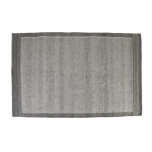 Block & Chisel beige wool rug with trim