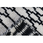 Block & Chisel black and white wool rug with diamond detail