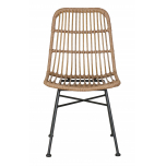 plastic rattan outdoor dining chair