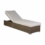 Outdoor lounger with cushion 