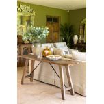 Block and chisel boatwood console table