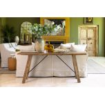 Block and chisel boatwood console table