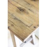 Block and chisel boatwood console table