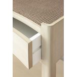 Block & Chisel wooden bedside table with wicker rattan top