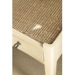 writing desk or vanity desk with weaved top