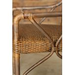 Block and chisel cane armchair