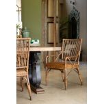 Block and chisel cane armchair