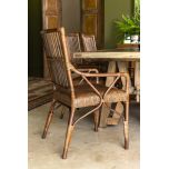 Block and chisel cane armchair
